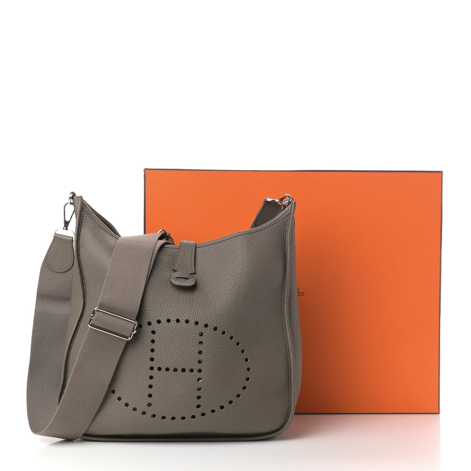 Hermes Taurillon Clemence Evelyne III GM Etain 10 of 10
