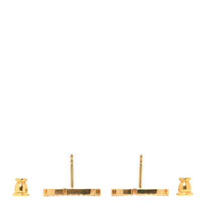 Christian Dior Crystal Petit CD Stud Earrings Gold 3 of 5