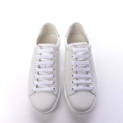 Gucci Calfskin Interlocking G Perforated Womens Ace Sneakers 37 White Grey Sky 5 of 11