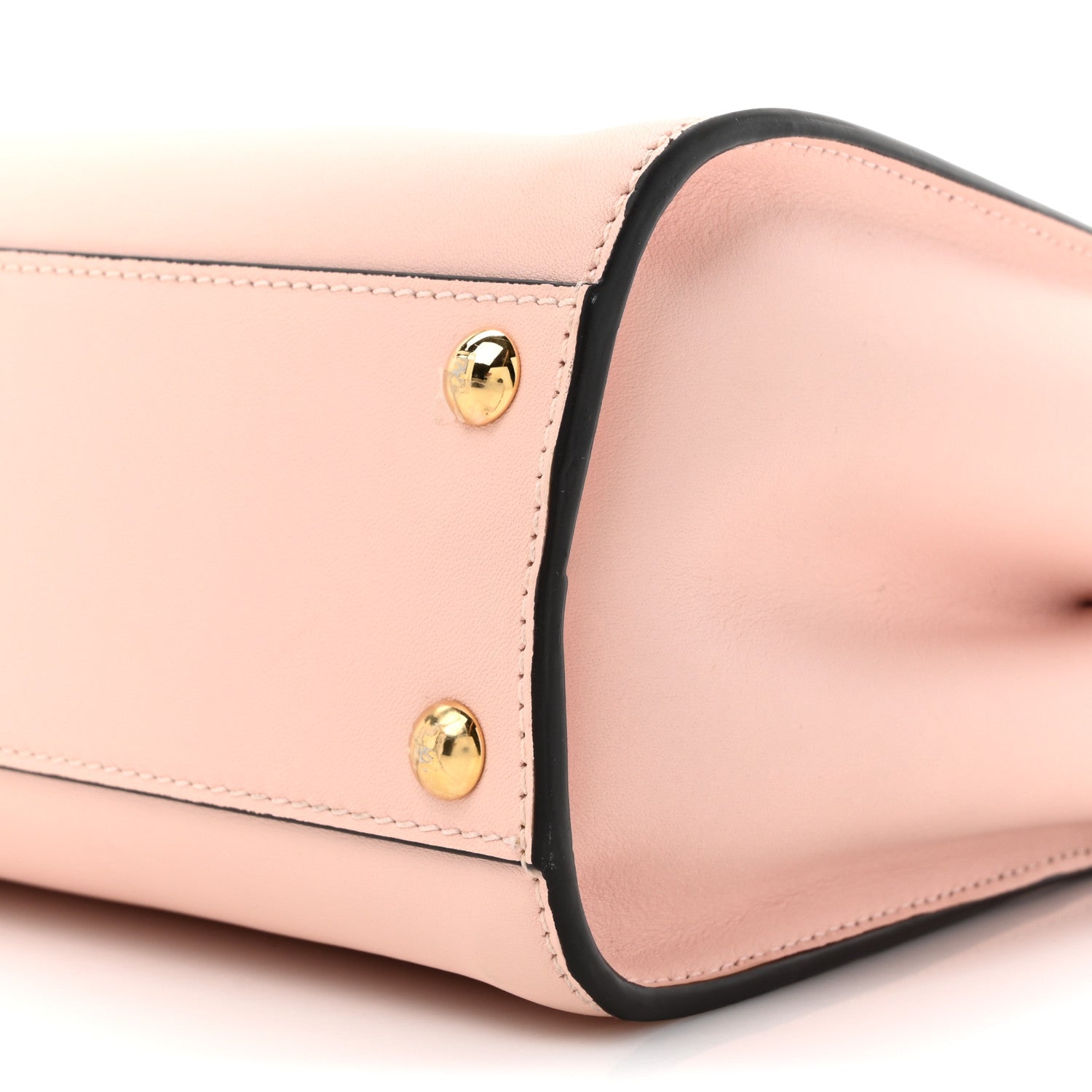 Fendi Vitello Seta Canvas FF Embroidered Mini Peekaboo Iconic Satchel Rosa Confetto 10 of 17