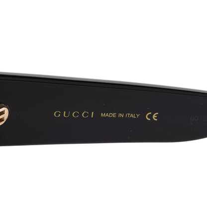 Gucci Acetate Square Frame Sunglasses GG0083S Glitter Red Black Green 5 of 8