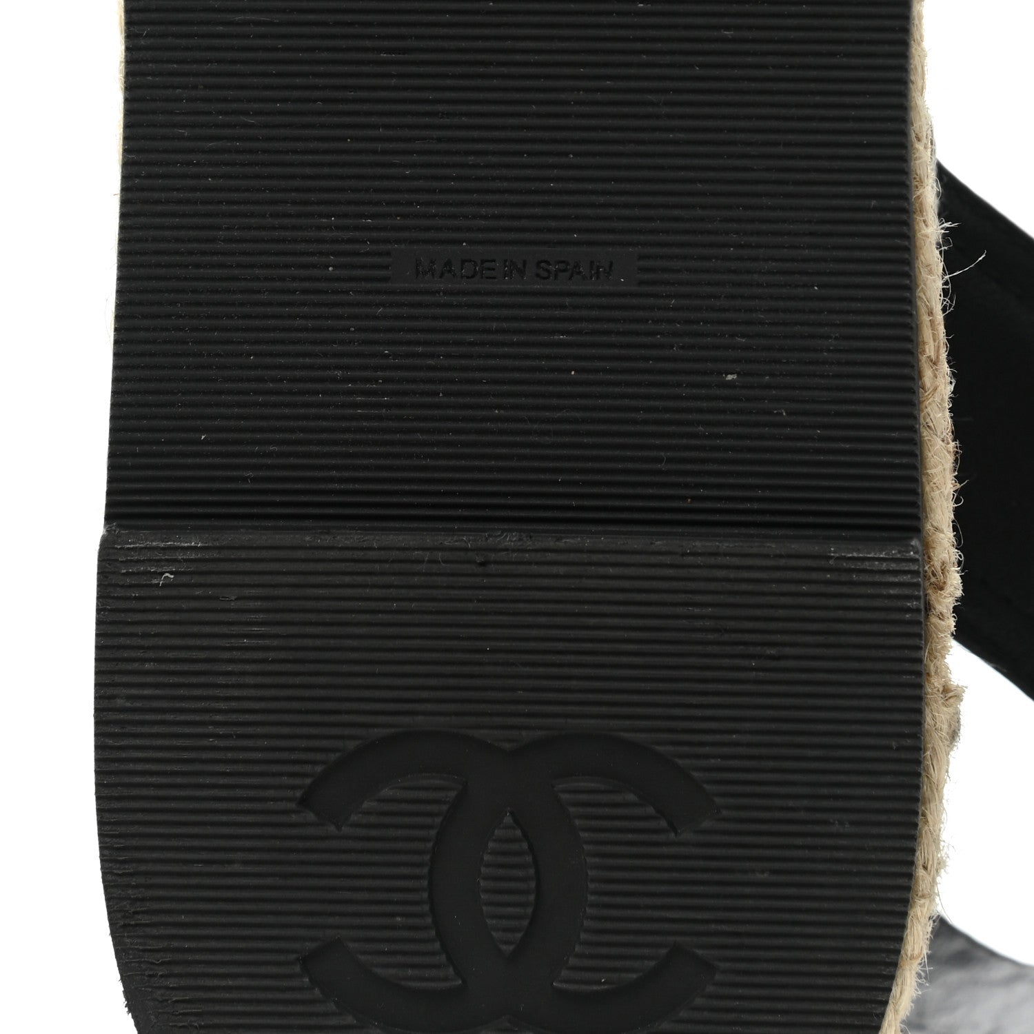 Chanel Lambskin Cap Toe CC Espadrilles Sandals 38 Black 6 of 10