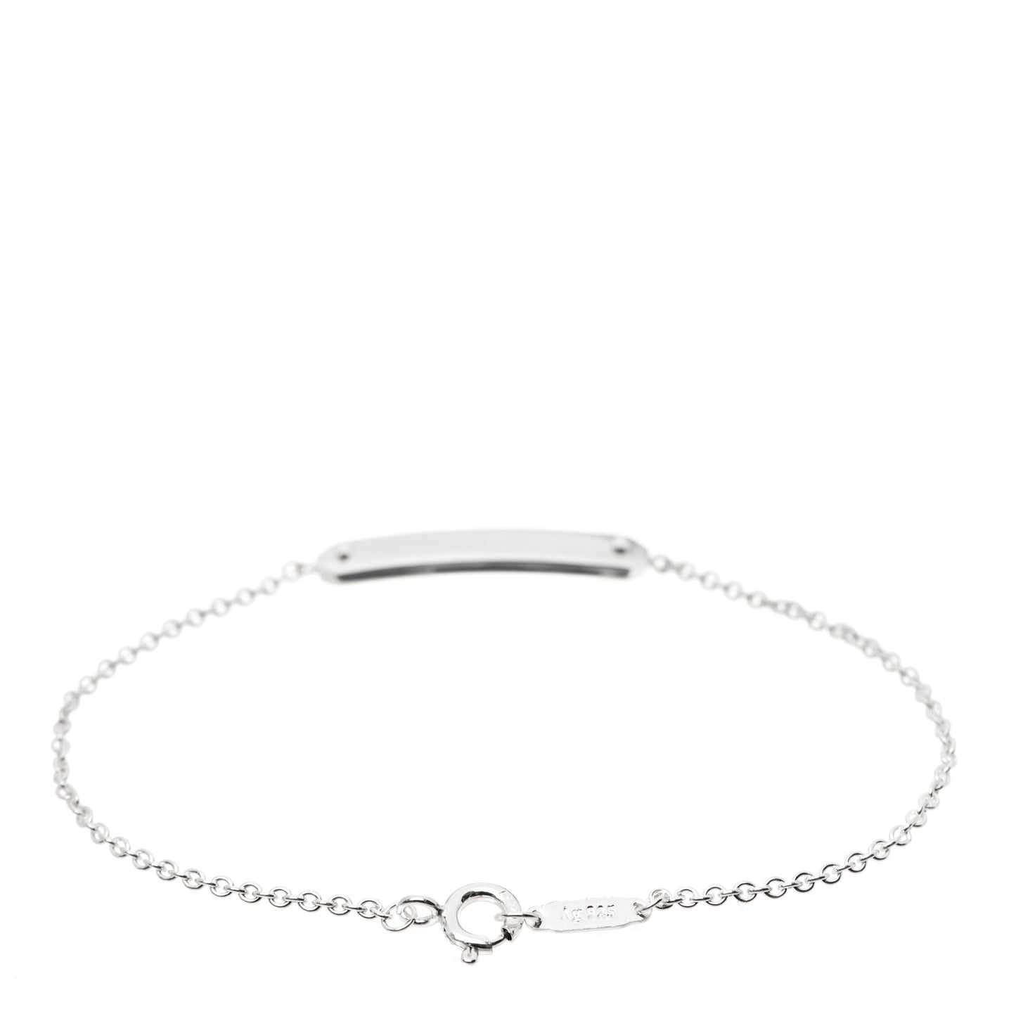 Sterling Silver ID Tag Chain Bracelet