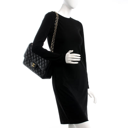 Chanel Caviar Quilted Jumbo Double Flap Black 3 of 9