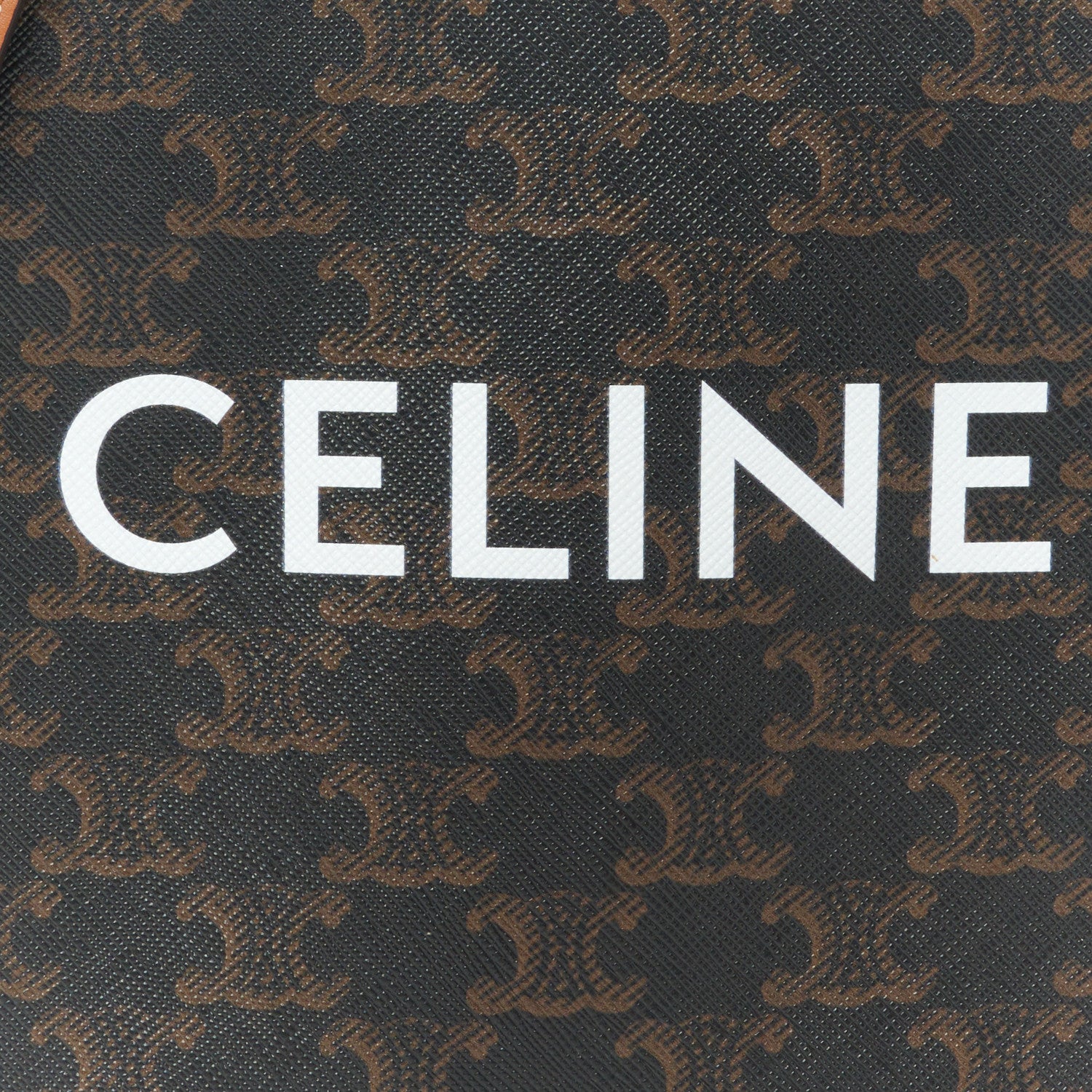 Celine Triomphe Canvas Calfskin Mini Vertical Cabas Tan 7 of 9