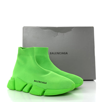 Balenciaga Technical 3D Recycled Knit Mens Speed 2.0 Sneakers 39 Monocolor Fluo Green 9 of 9