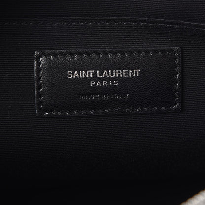 Saint Laurent Metallic Calfskin Monogram Small Lou Camera Bag Silver 6 of 7