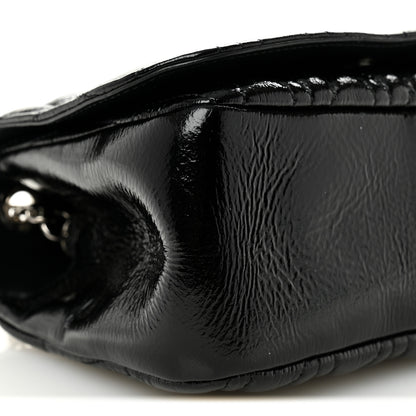 Versace Patent Nappa Quilted Virtus Shoulder Bag Black 8 of 11