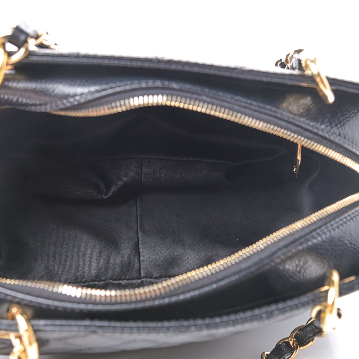 Caviar Quilted Petit Timeless Tote PTT Black