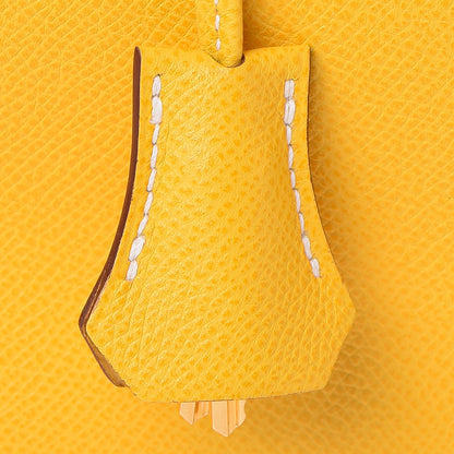 Hermes Epsom Horseshoe Birkin 35 Jaune 29 of 44
