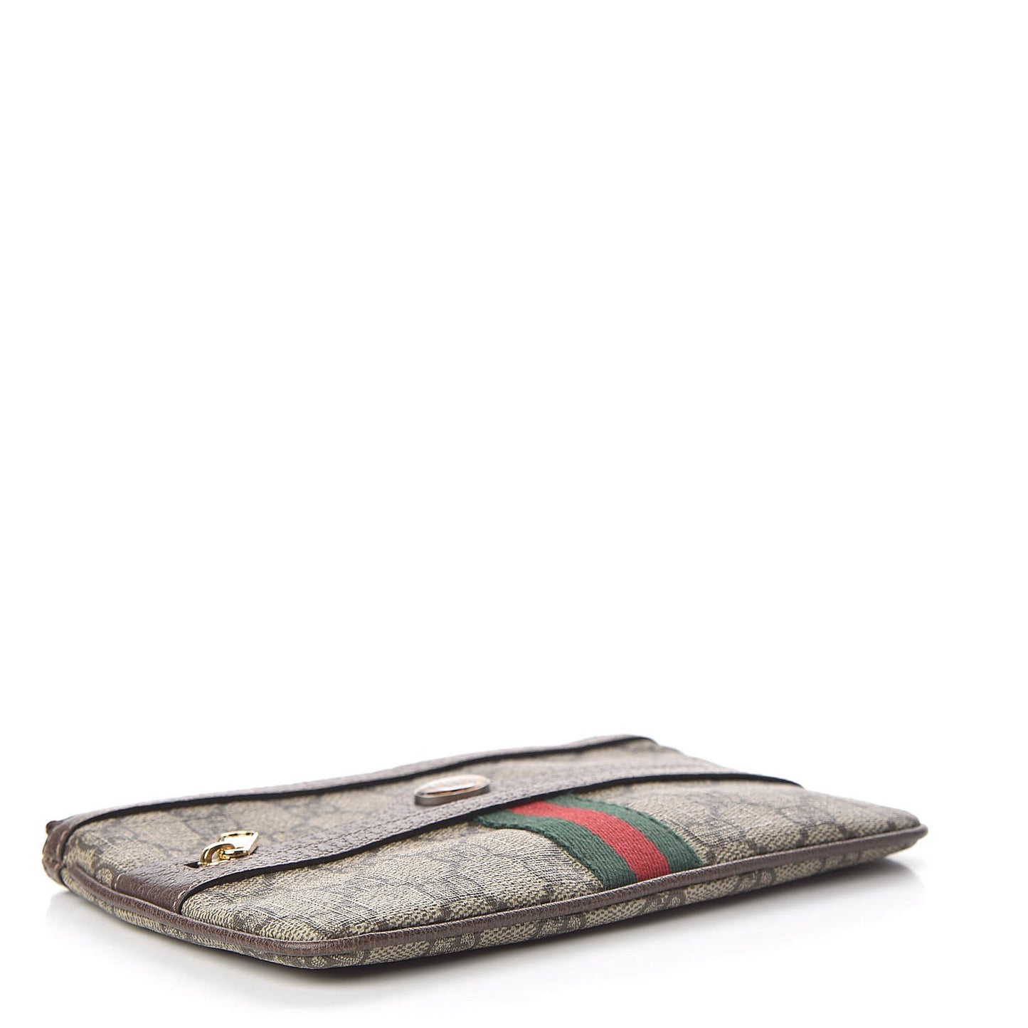 GG Supreme Monogram Web Small Ophidia Pouch Clutch Beige New Acero