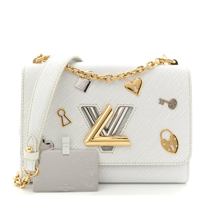Louis Vuitton Epi Love Lock Twist Shoulder Bag MM White 3 of 11