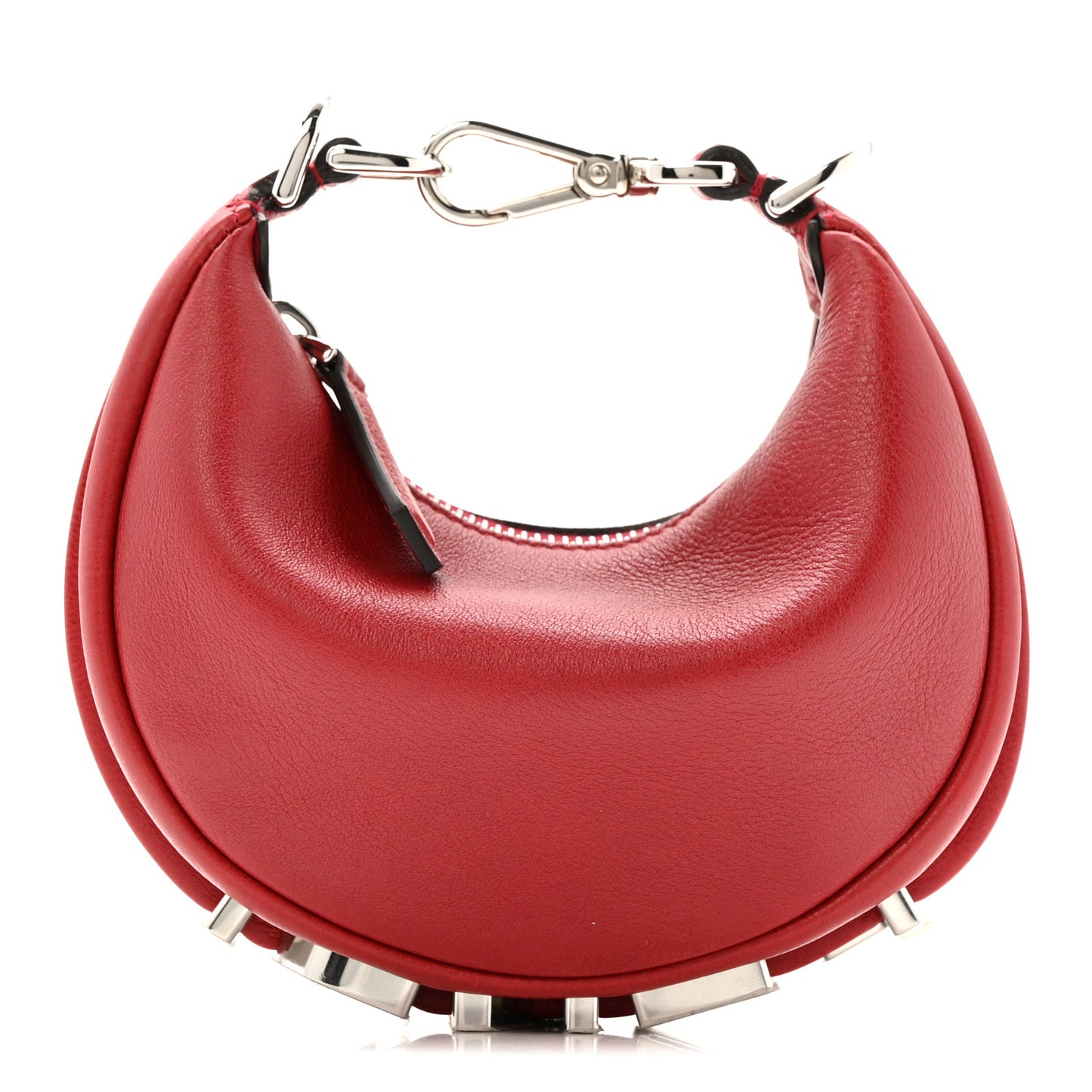Vitello Grace New Matte Nano Fendigraphy Hobo Charm Scarlet