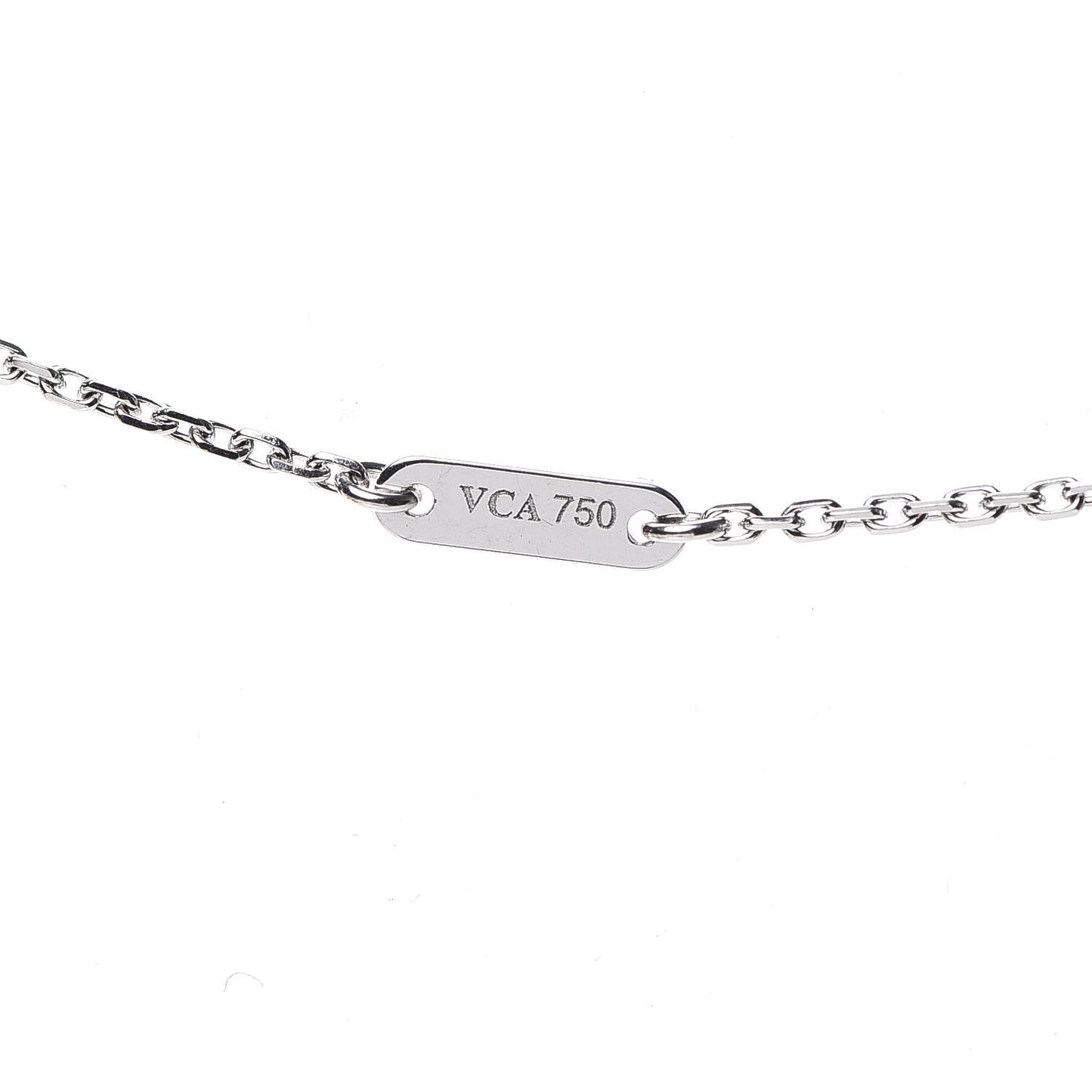 18K White Gold Turquoise Sweet Alhambra Butterfly Pendant Necklace