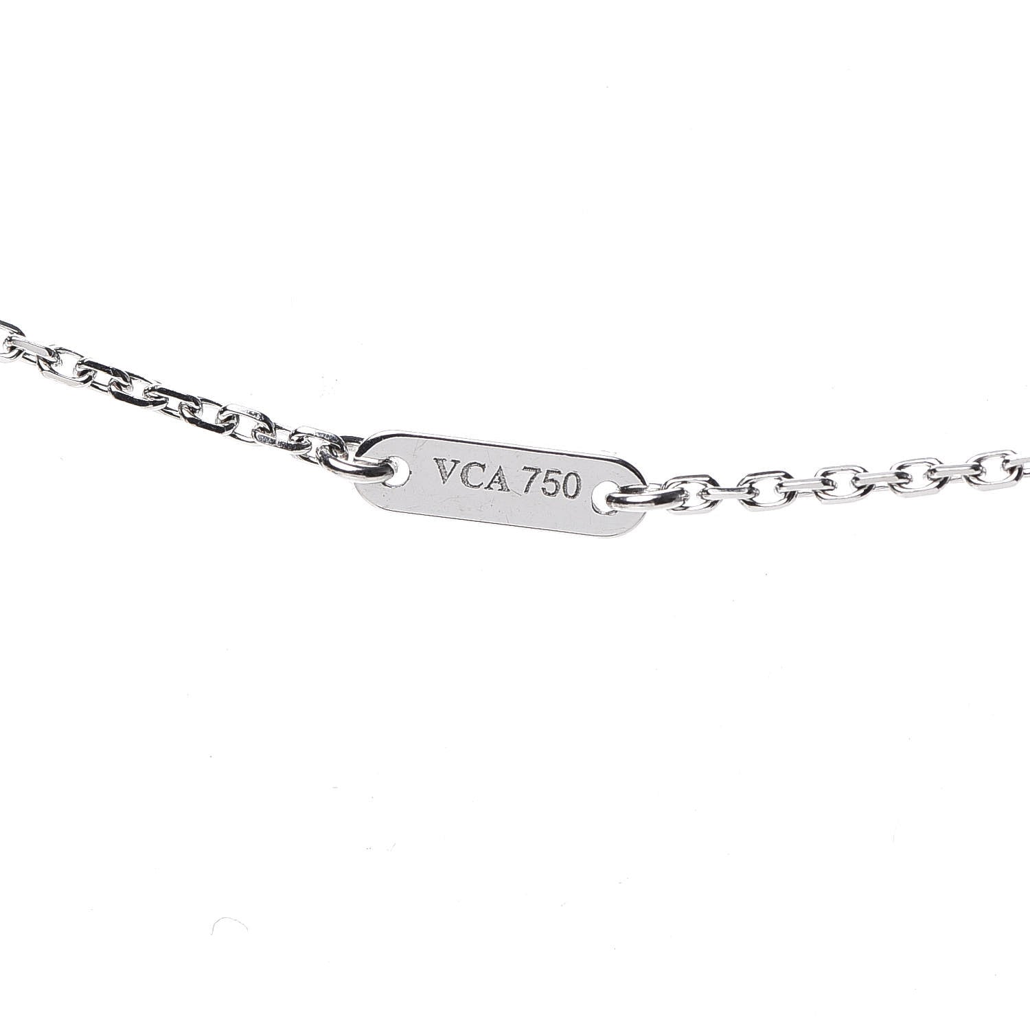 Van Cleef & Arpels 18K White Gold Turquoise Sweet Alhambra Butterfly Pendant Necklace 6 of 6