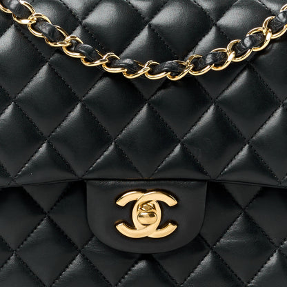 Chanel Lambskin Quilted Medium Double Flap Black 9 of 11