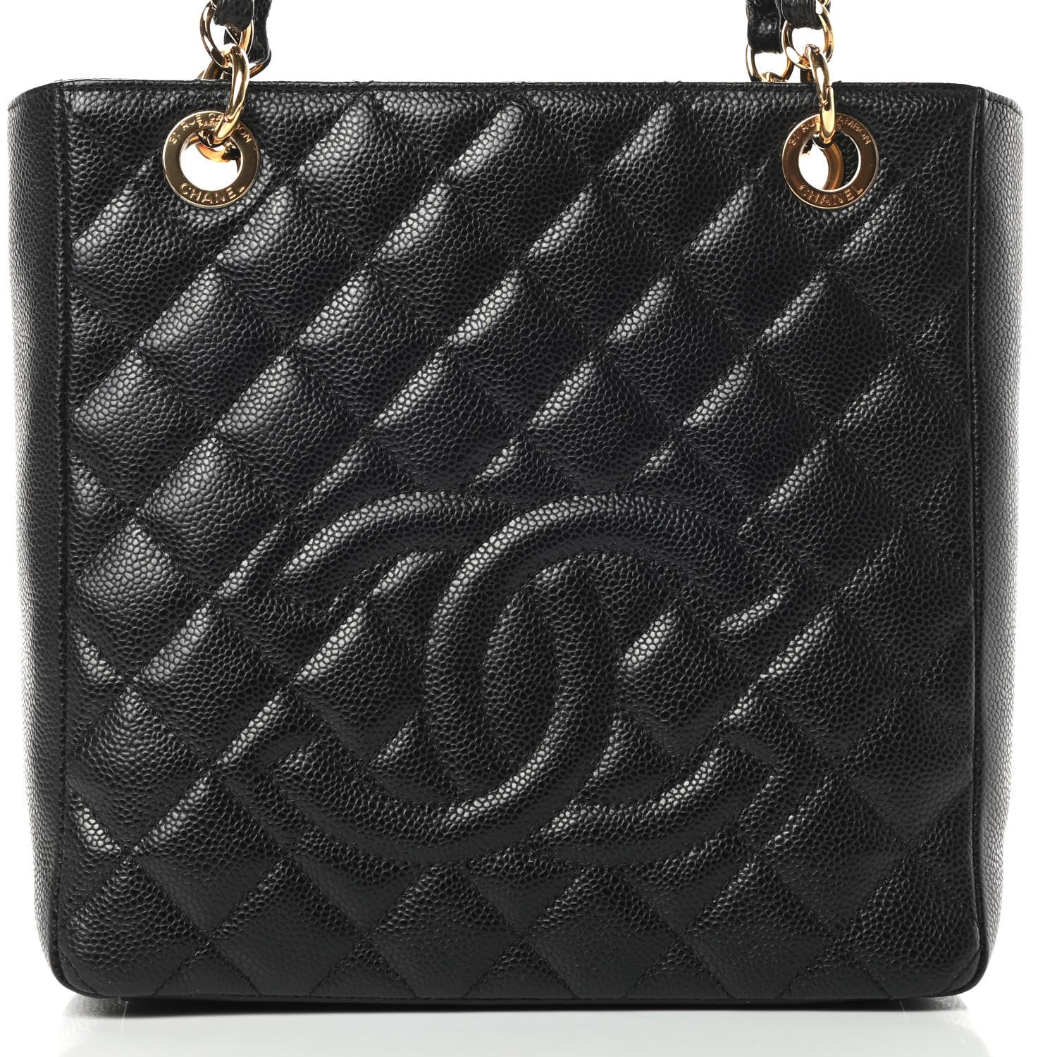 Chanel Caviar Quilted Petit Shopping Tote PST Black 8 of 13