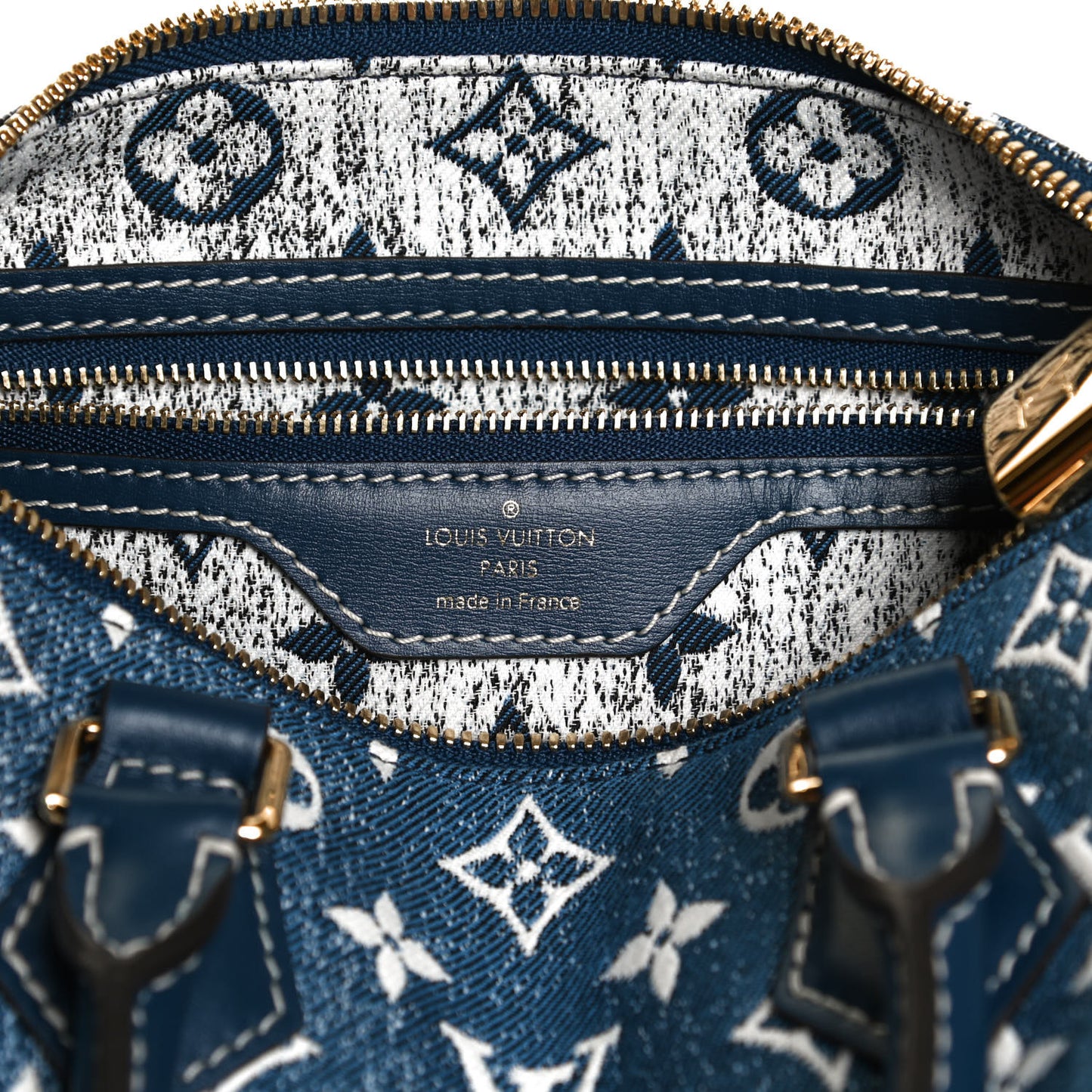 Monogram Jacquard Denim Speedy Bandouliere 25 Bleu