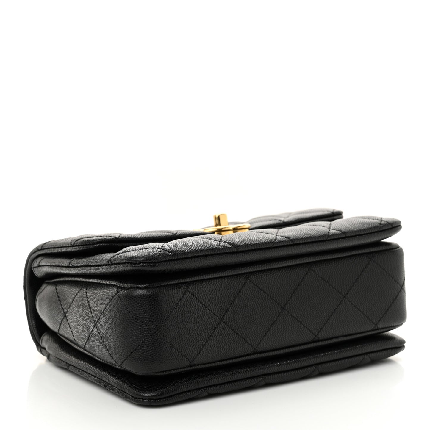 Caviar Quilted Mini Coco First Flap Black