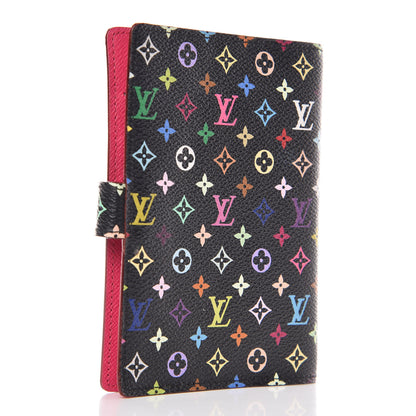 Louis Vuitton Monogram Multicolor Small Ring Agenda Cover Black Grenade 3 of 7