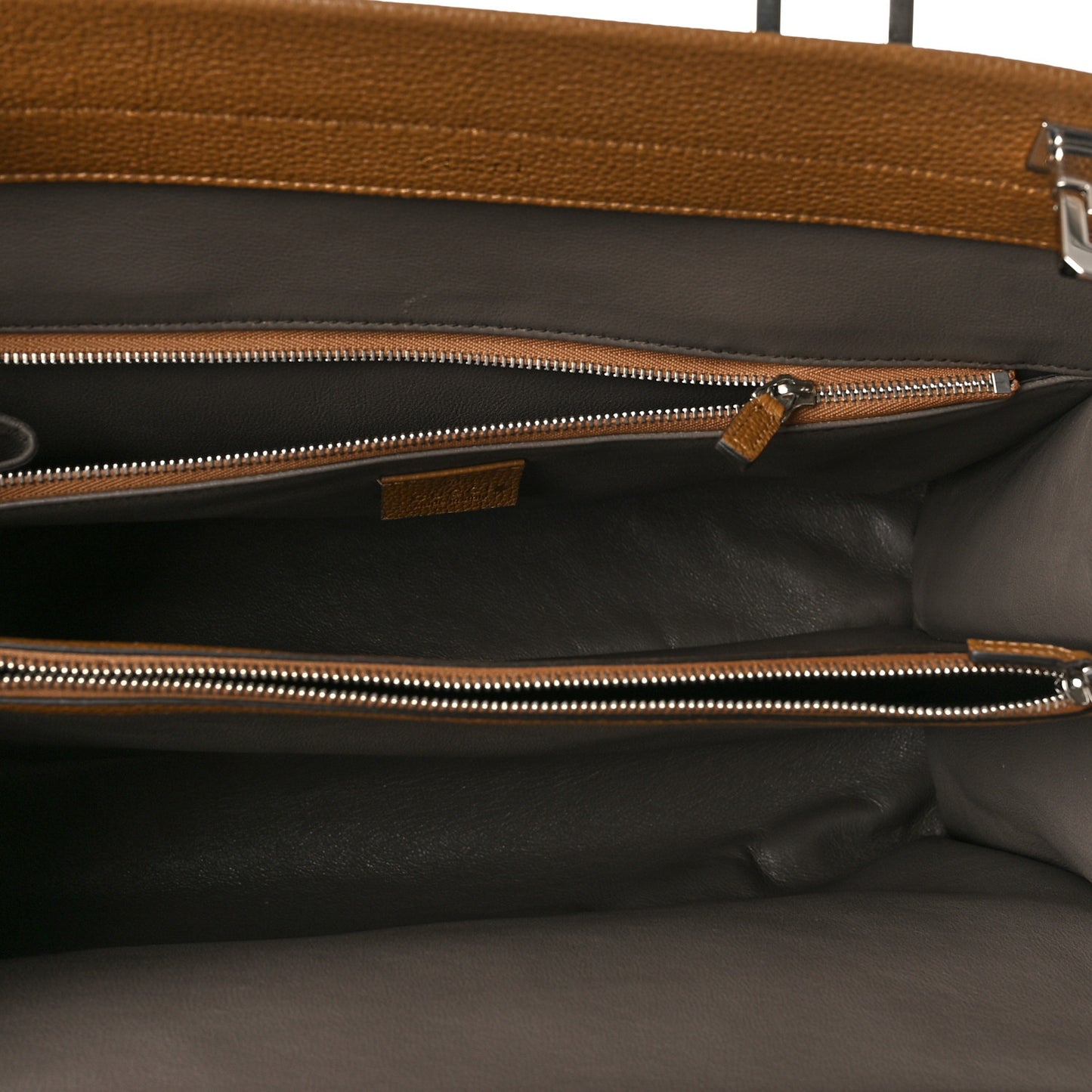 Grainy Calfskin Medium Zumi Top Handle Bag Friky Taupe