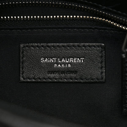 Saint Laurent Lambskin Quilted Small Loulou Puffer Monogram Chain Satchel Black 7 of 12