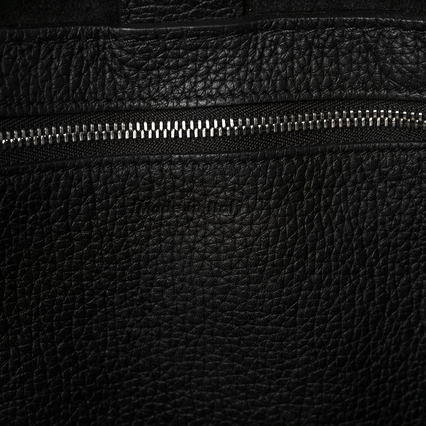 Supple Grained Calfskin Small Long Strap Big Bag Black