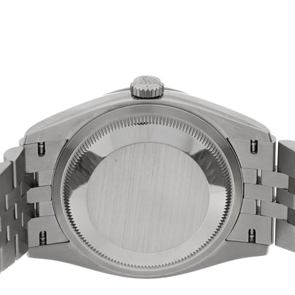 Rolex Stainless Steel 18K White Gold 36mm Oyster Perpetual Datejust Watch Blue Fluted 126234 4 of 5