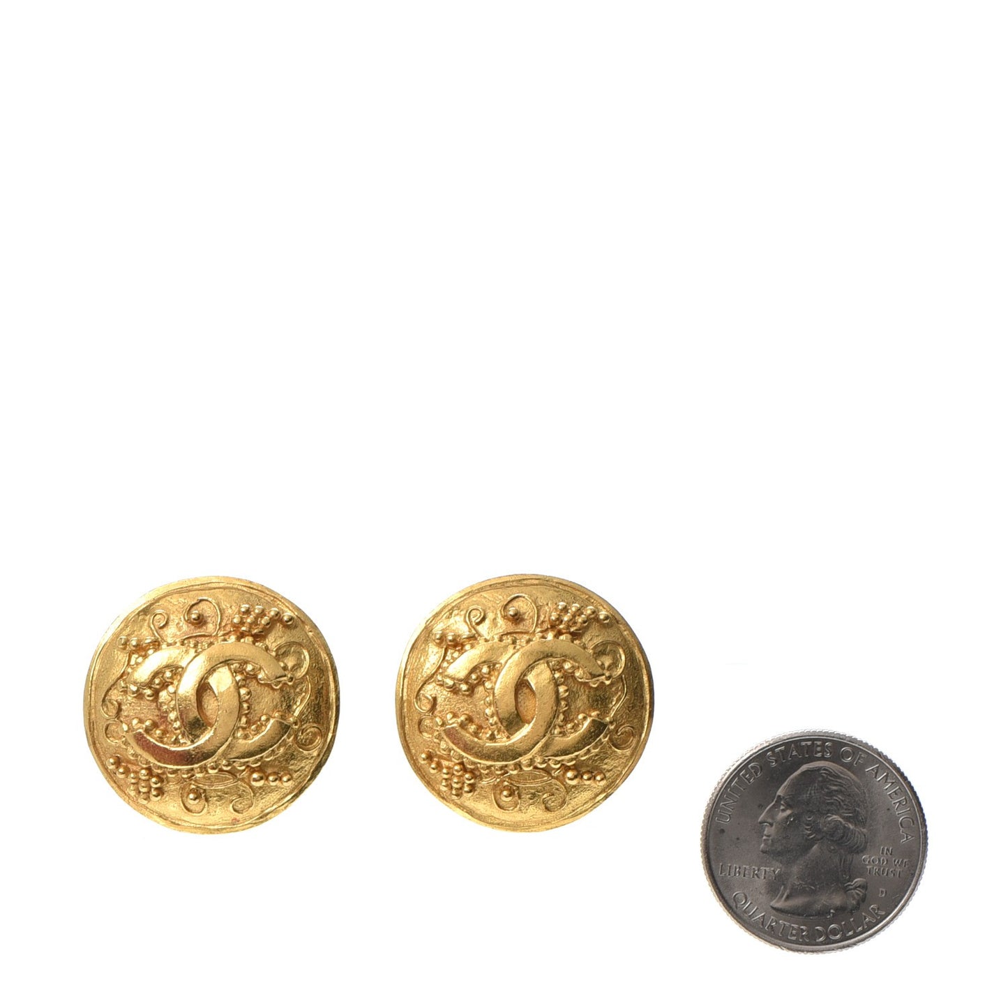 CC Clip On Earrings Gold