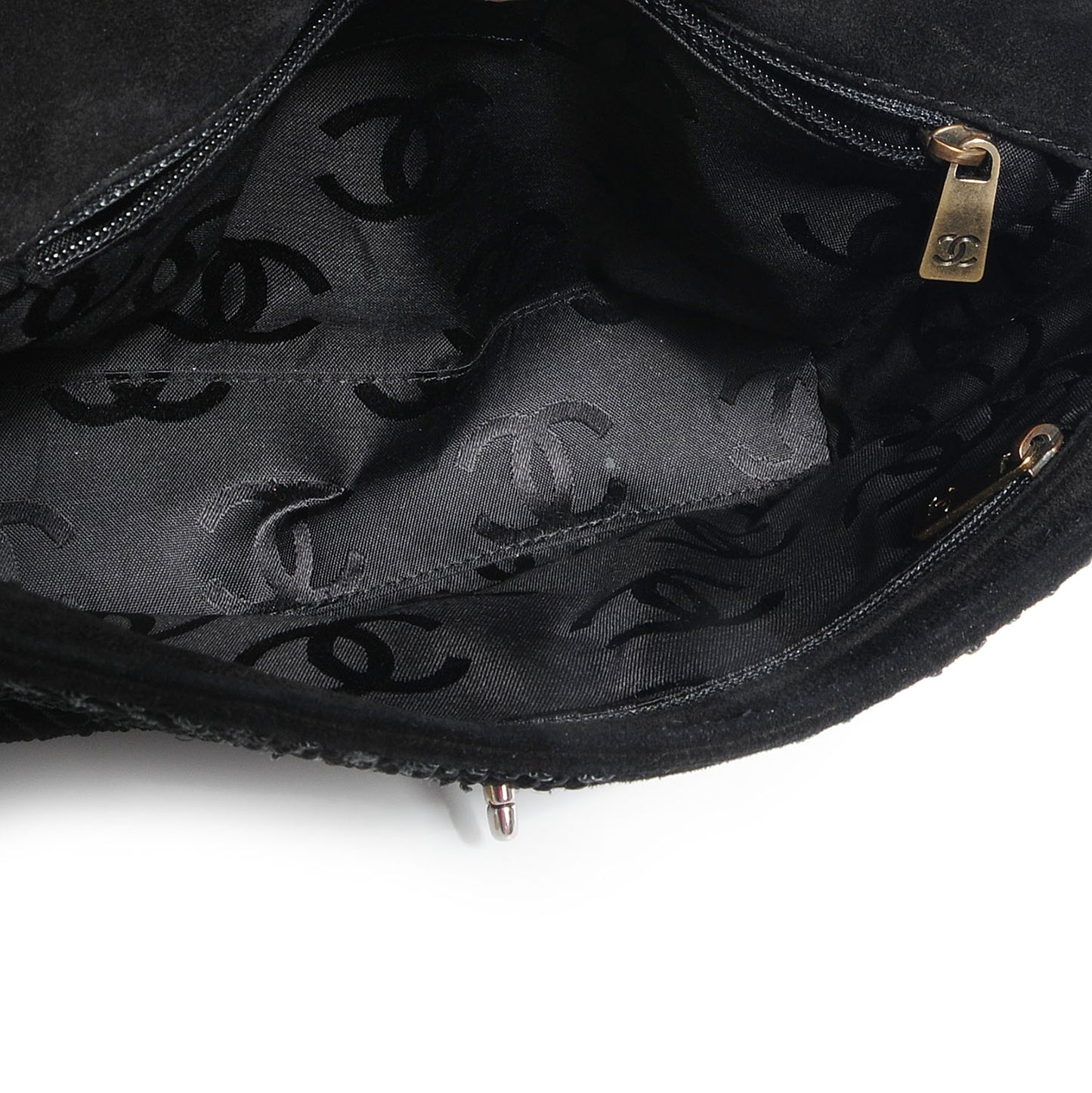 Suede Diamond Stitched Messenger Flap Bag Black