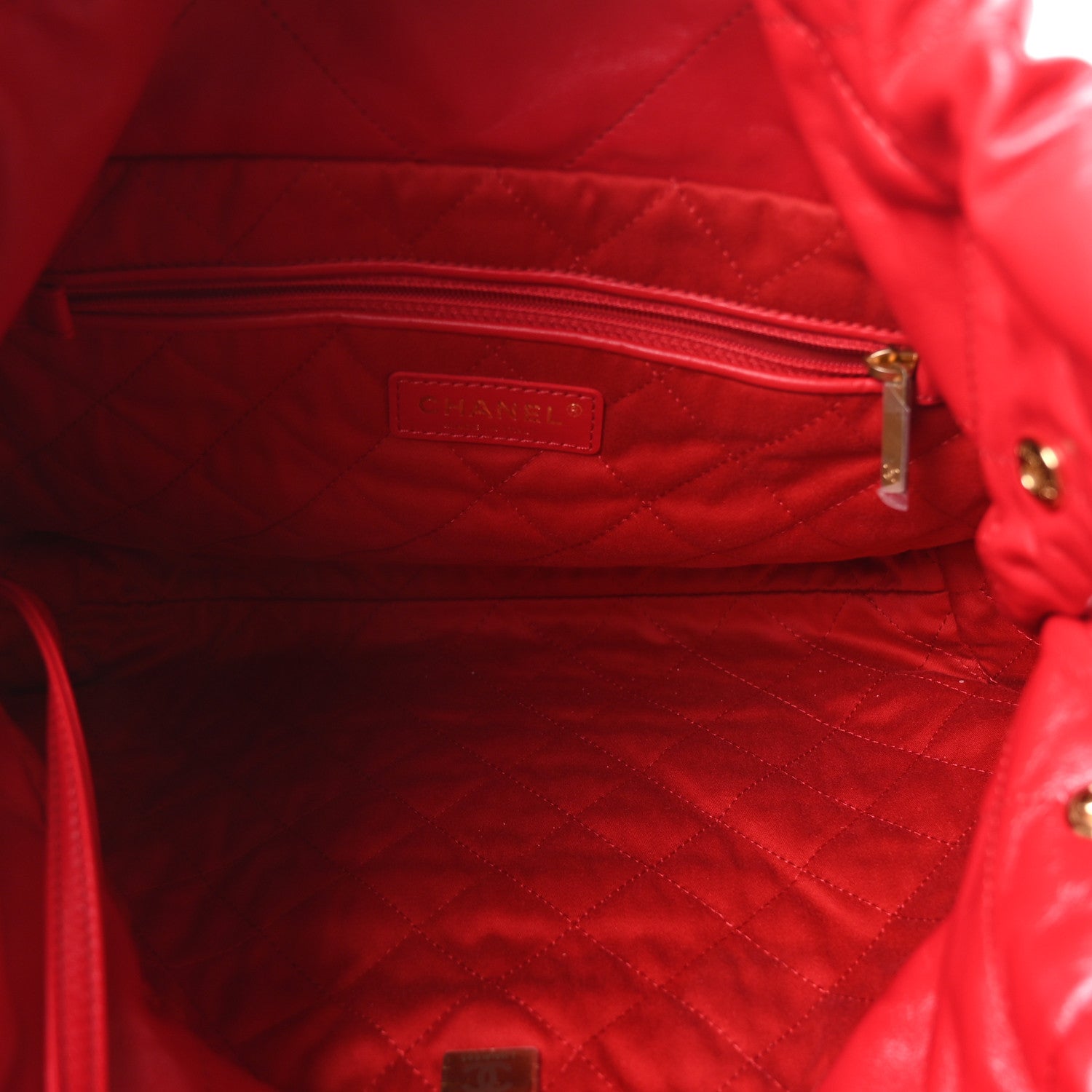 Chanel Shiny Calfskin Quilted Small Chanel 22 Red 6 of 11