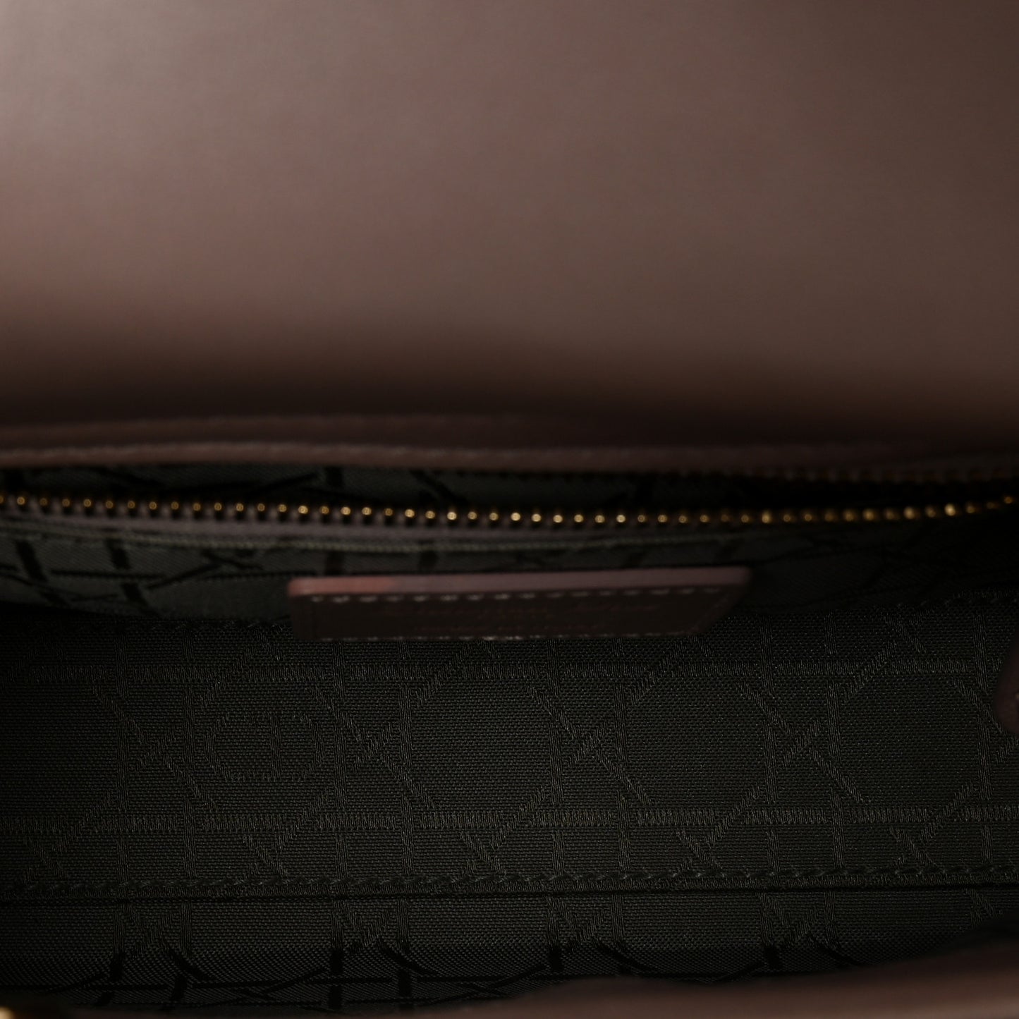 Metallic Lambskin Cannage Mini Lady Dior Lotus