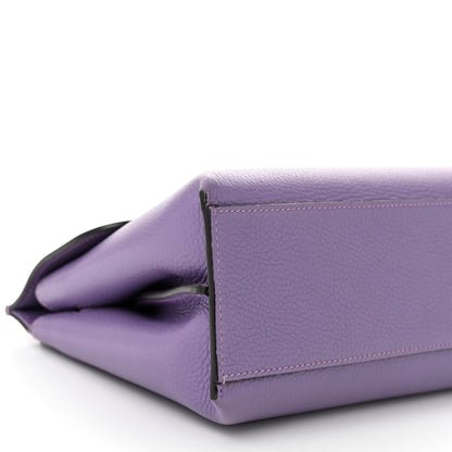 Gucci Cellarius Calfskin Small Bamboo Daily Top Handle Bag Purple 8 of 11