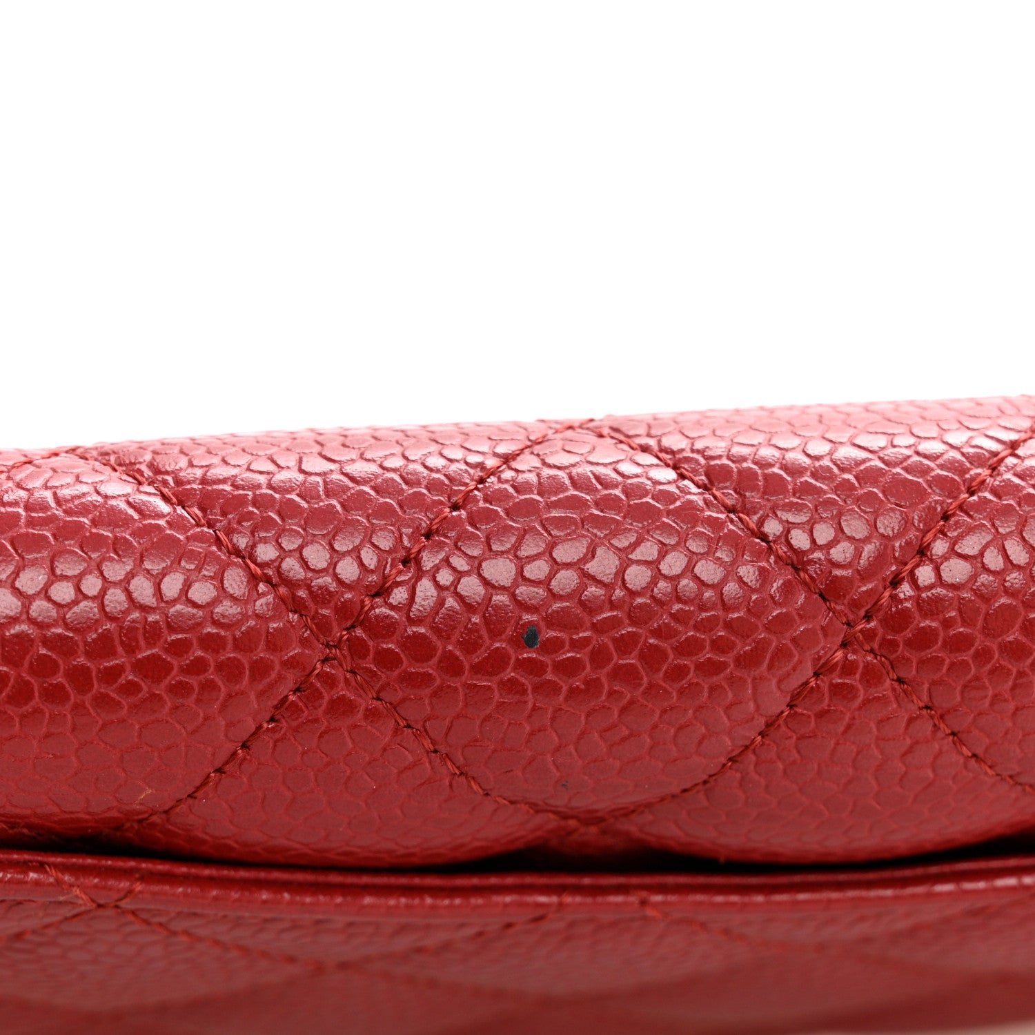 Chanel Caviar Quilted Yen Wallet Red 12 of 12