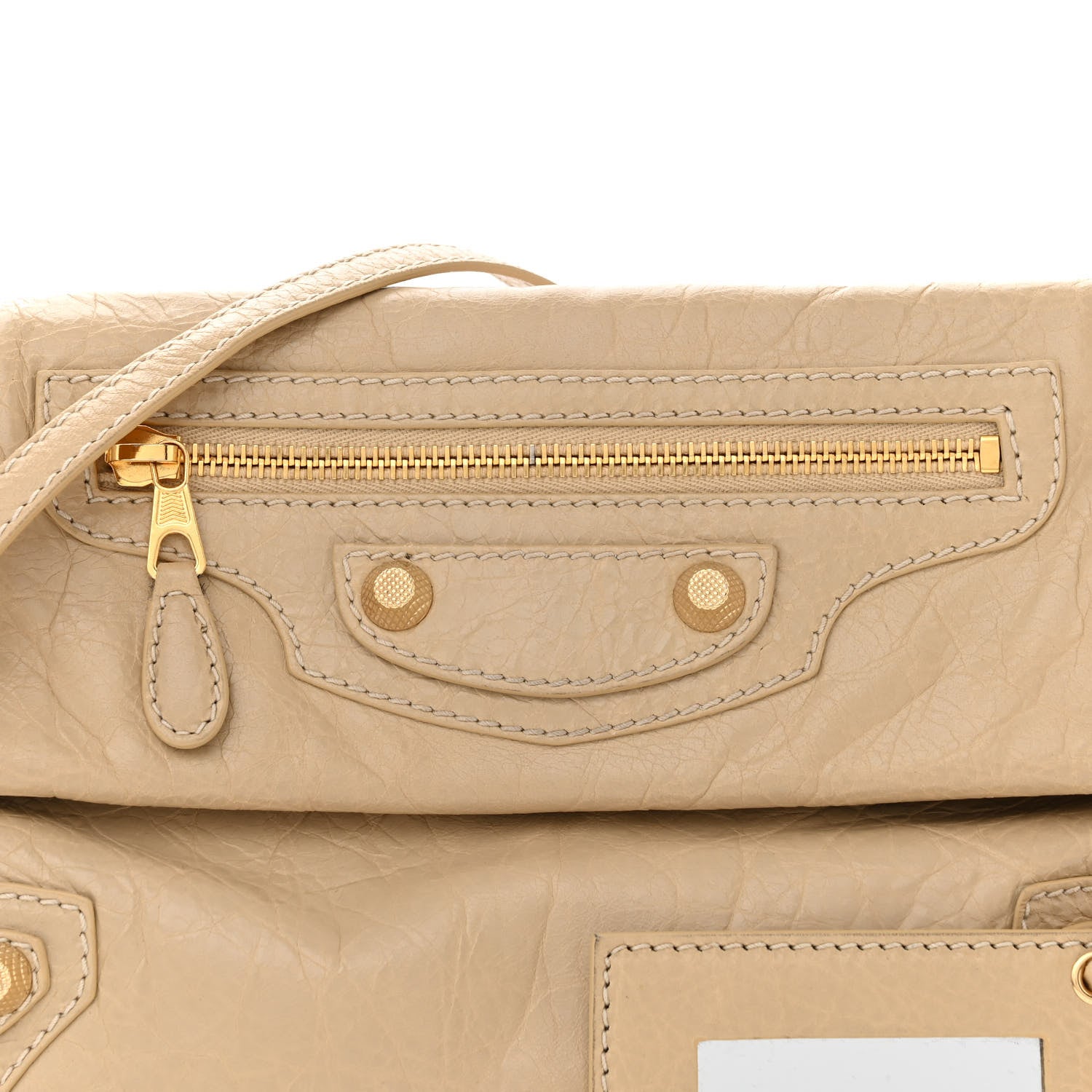 Balenciaga Agneau Giant 12 Gold Hardware Envelope Strap Clutch Pralaine 9 of 16