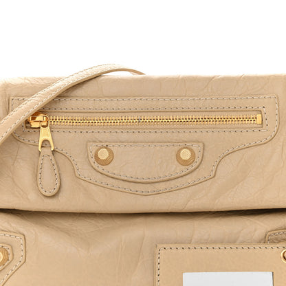 Balenciaga Agneau Giant 12 Gold Hardware Envelope Strap Clutch Pralaine 9 of 16