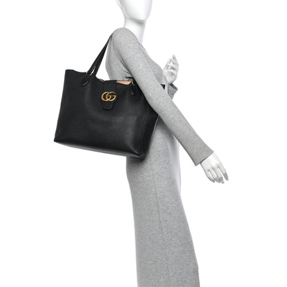 Gucci Grained Calfskin Small Dahlia Tote Black 2 of 11