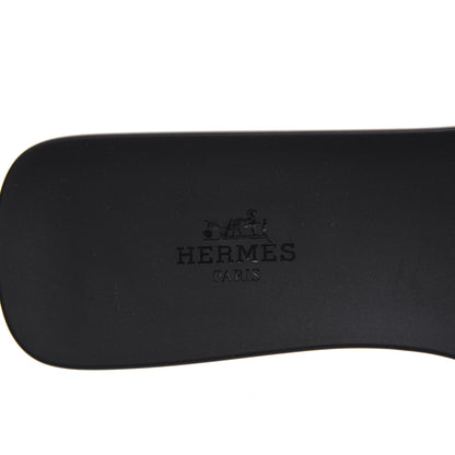 Hermes Rubber Aloha Sandals 39 Black 7 of 8