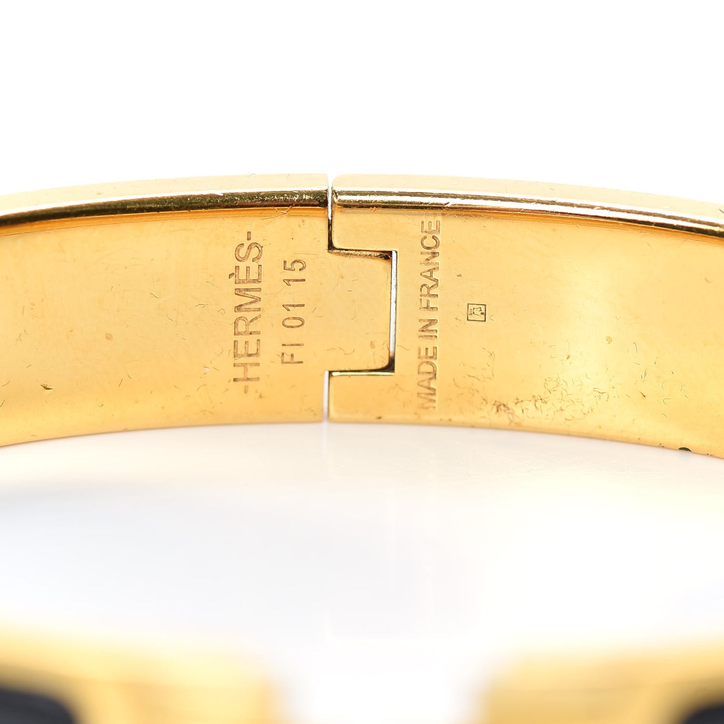 Enamel Narrow Clic Clac H Bracelet GM Black