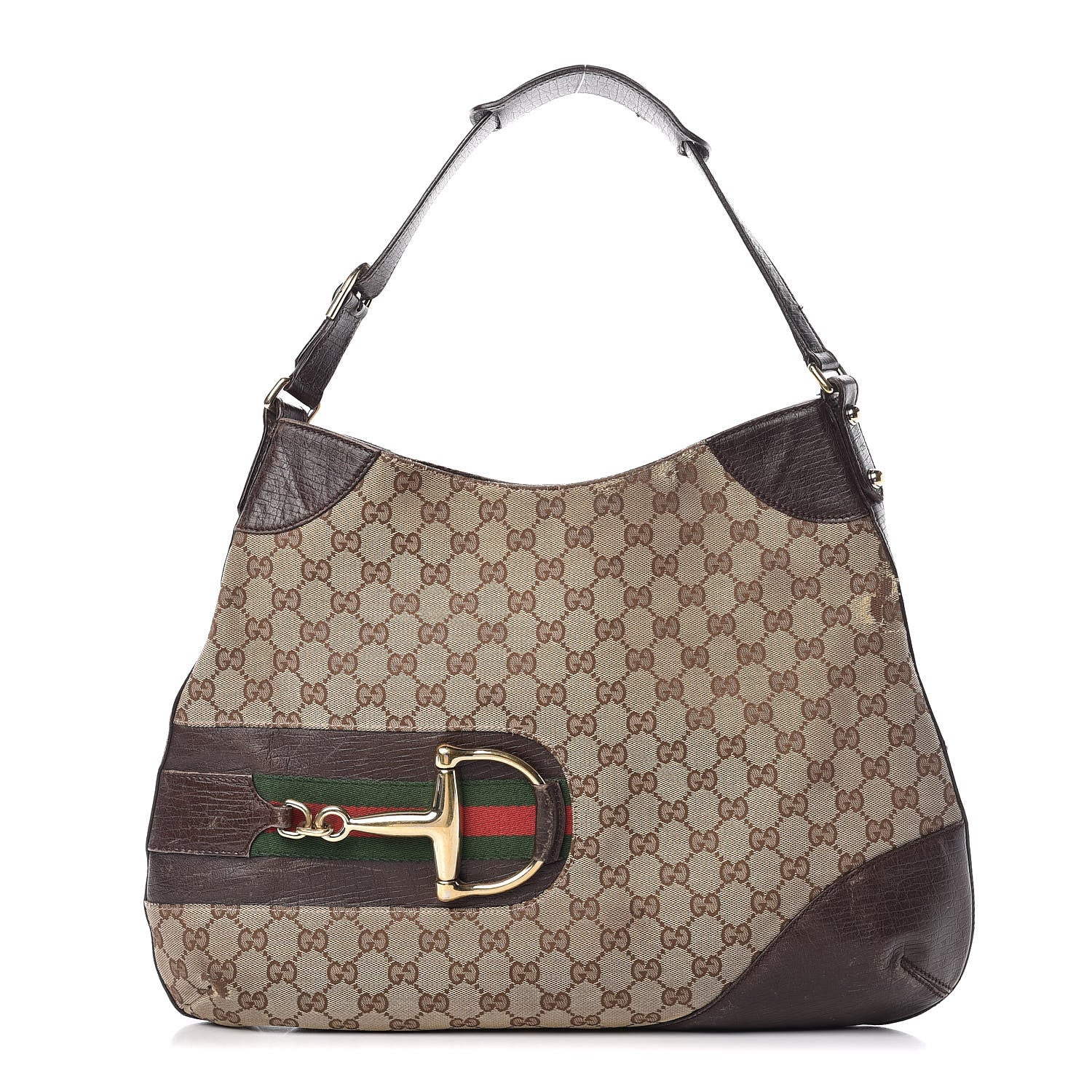 Gucci Monogram Hasler Hobo Dark Brown 1 of 24