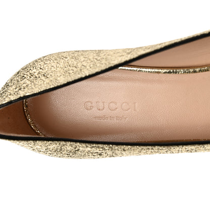 Gucci Galassia GG Marmont Fringe 25mm Loafer Pumps 35.5 Platino 7 of 8