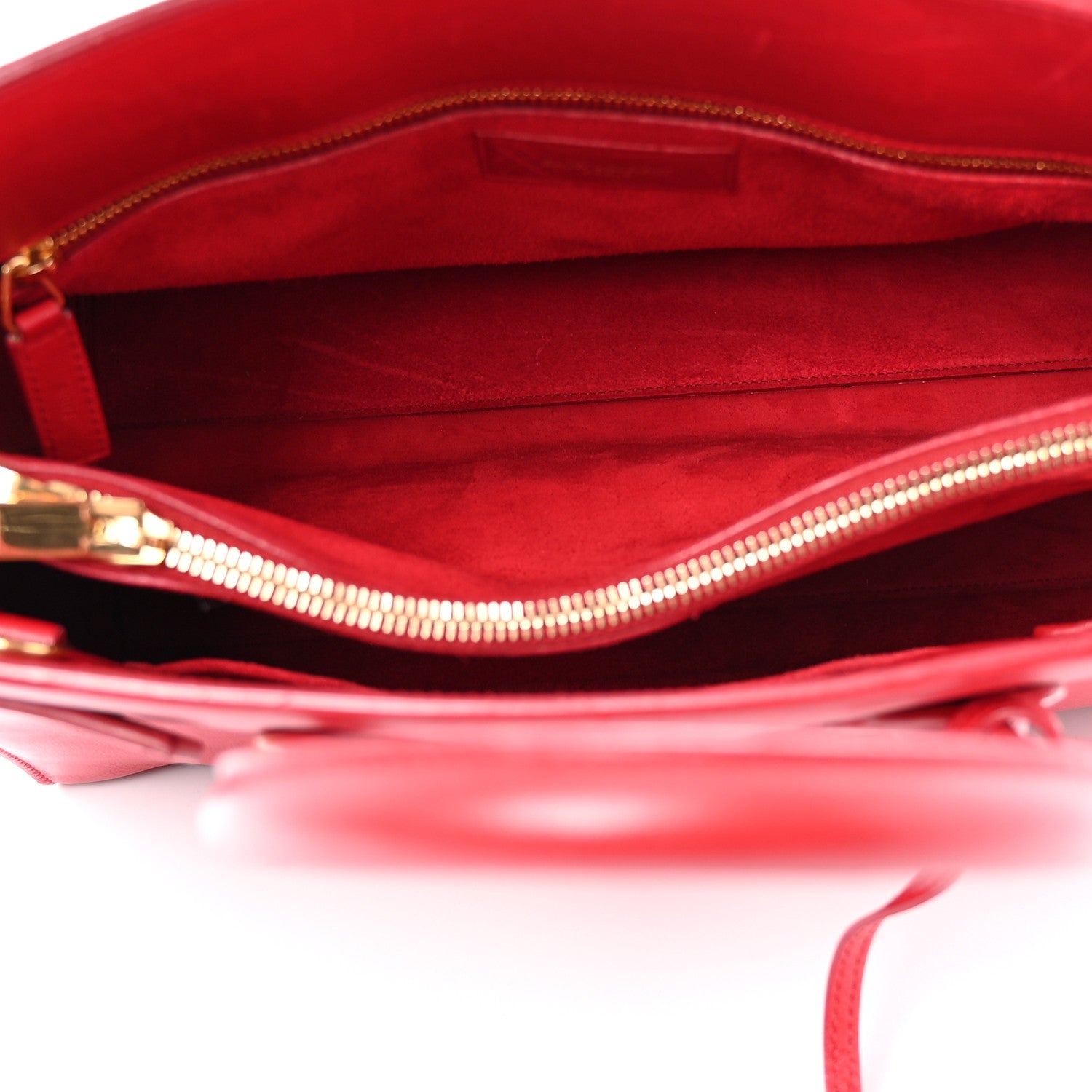 Saint Laurent Calfskin Small Sac De Jour Lipstick Red 5 of 27