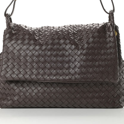 Bottega Veneta Nappa Intrecciato Flap Shoulder Bag Ebano 8 of 12