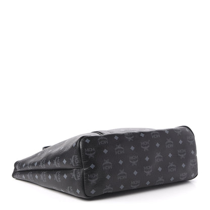 MCM Visetos Shopping Tote Black 4 of 9