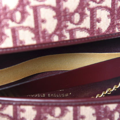 Christian Dior Monogram Chain Flap Burgundy 8 of 11