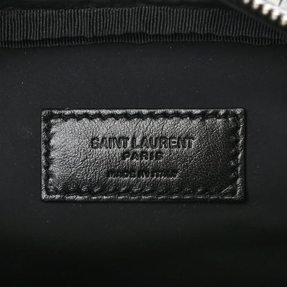 Saint Laurent Calfskin Crocodile Embossed Cosmetic Case Black 6 of 7