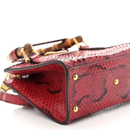 Gucci Snakeskin Mini Diana Tote Bag Red 8 of 9