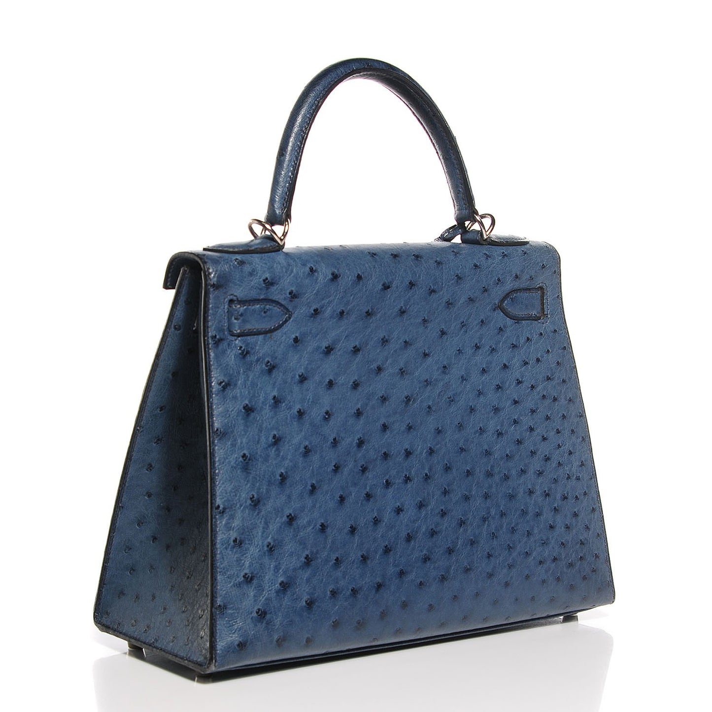 Ostrich Kelly Sellier 28 Bleu Roi