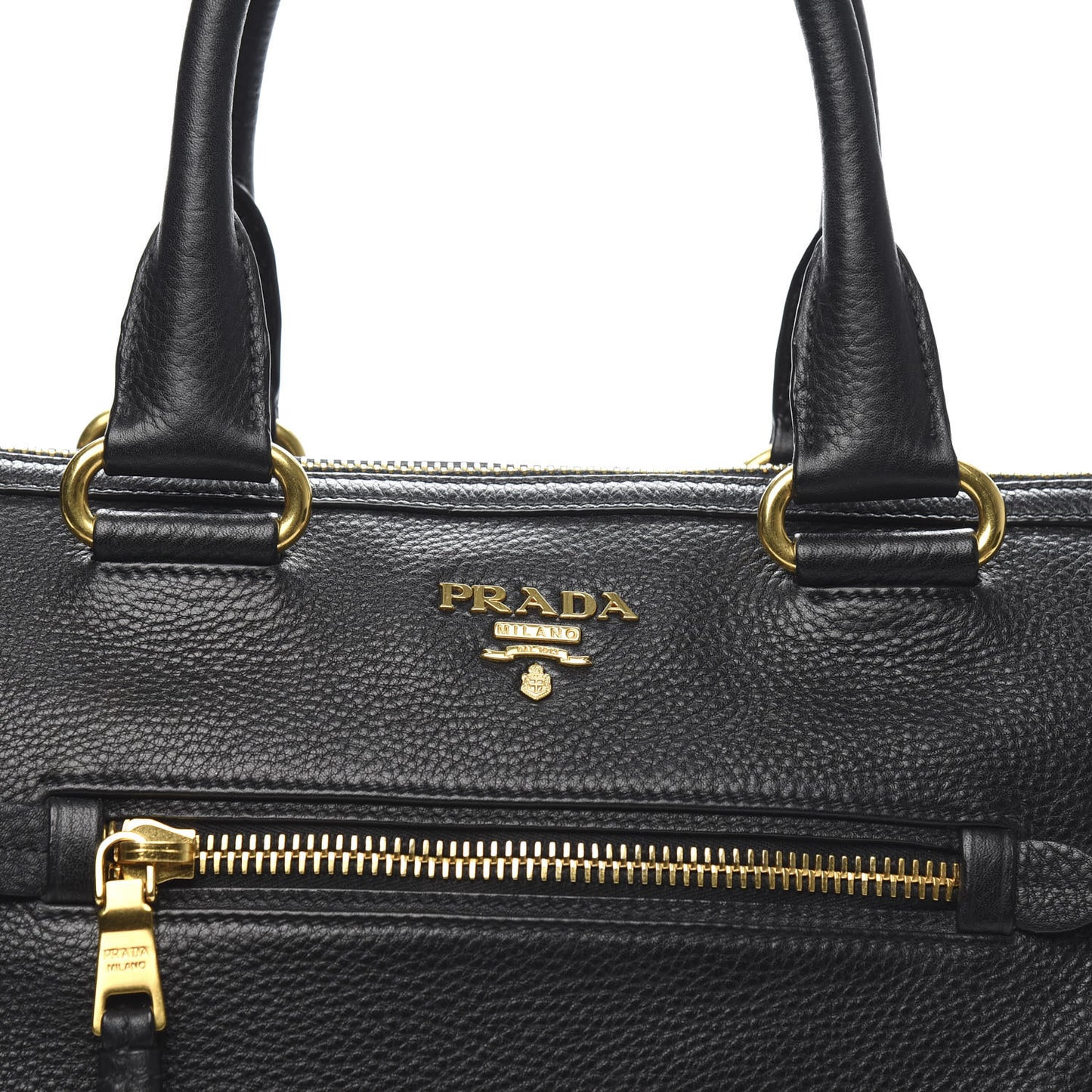 Vitello Daino Shopping Satchel Black