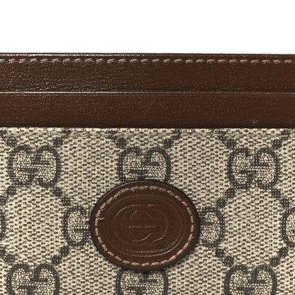 Gucci GG Supreme Monogram Azalea Calfskin Retro Interlocking G Card Holder Beige Ebony Brown Sugar 7 of 7